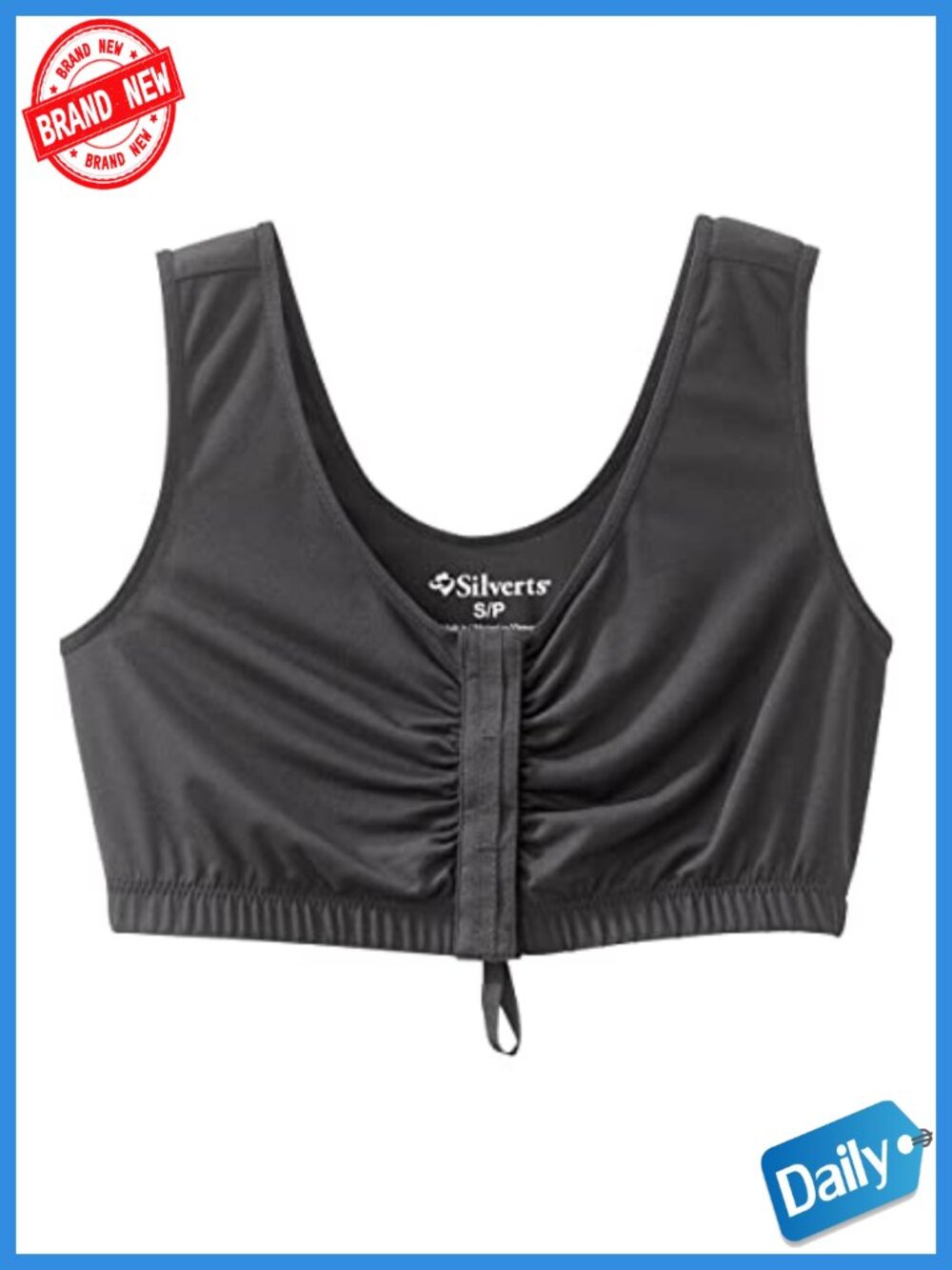 Adaptive Front Closure Bra Wireless Easy Hook Elderly Post-Surgery
